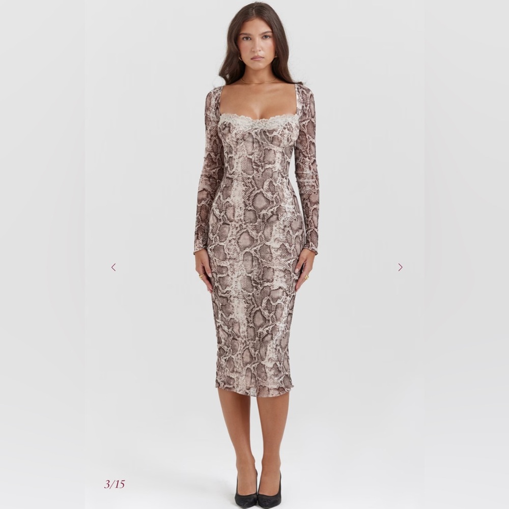 SERAPHINA
Snake Print Corset Dress - Picture 3 of 10